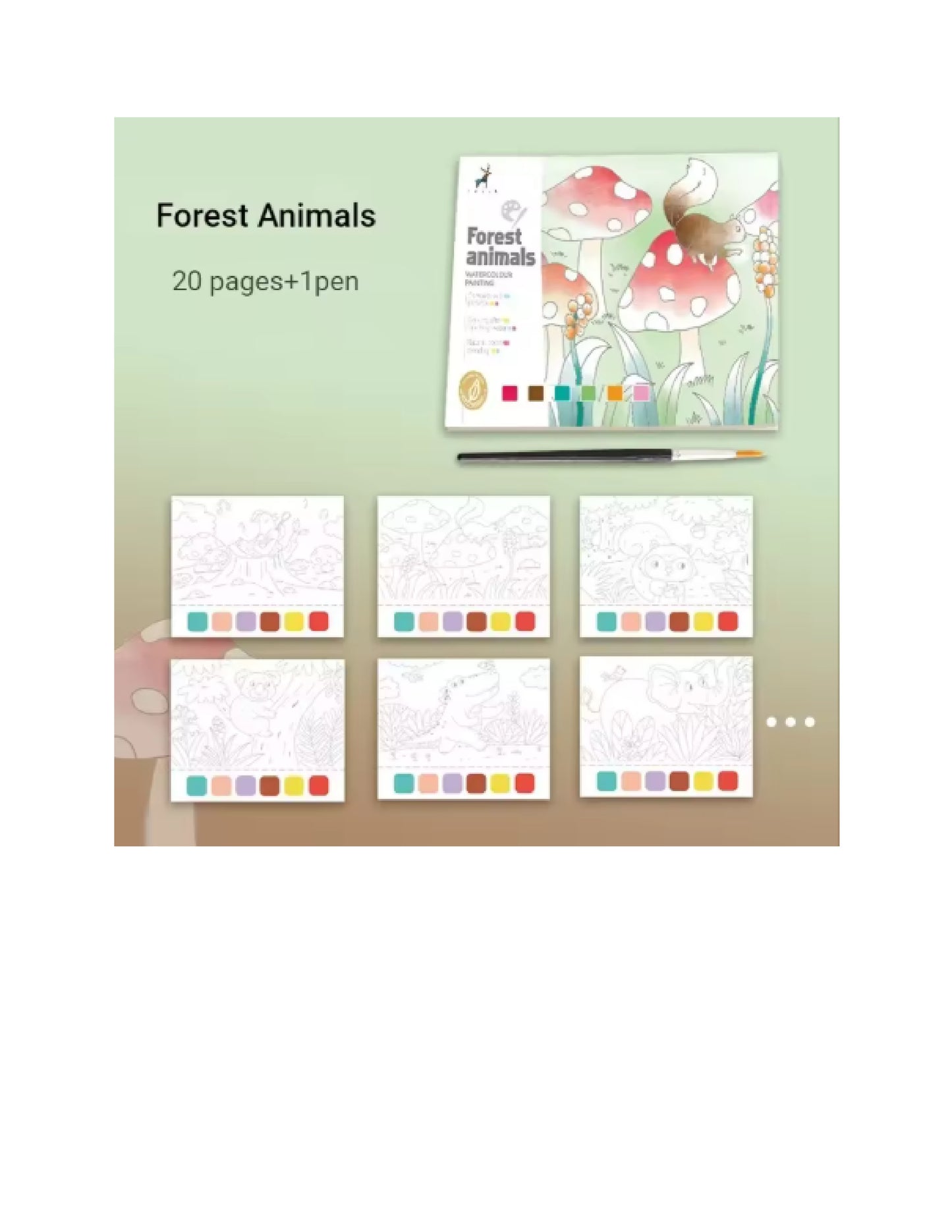 Livre de peinture à l'aquarelle créatif pour enfants