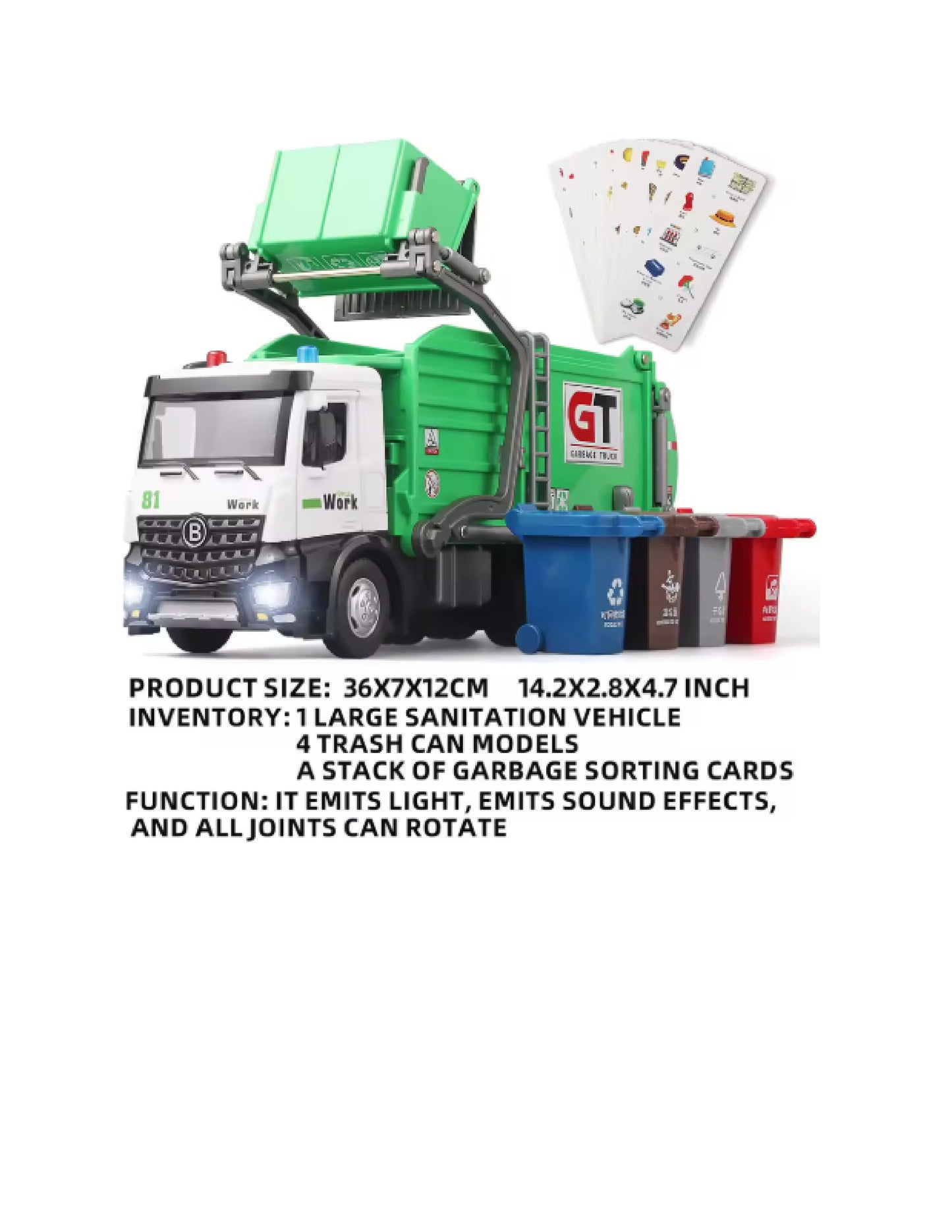 Jouet de camion poubelle