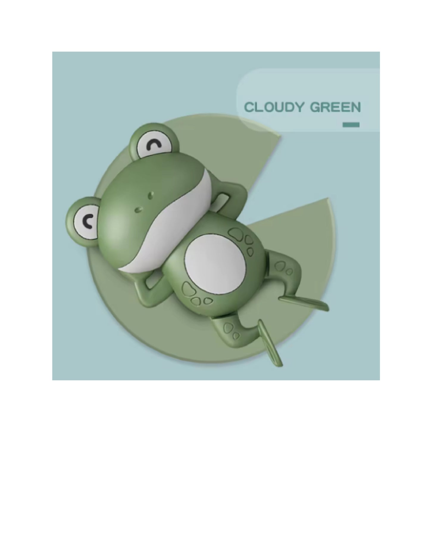 Mignonne horloge grenouille natation flottante