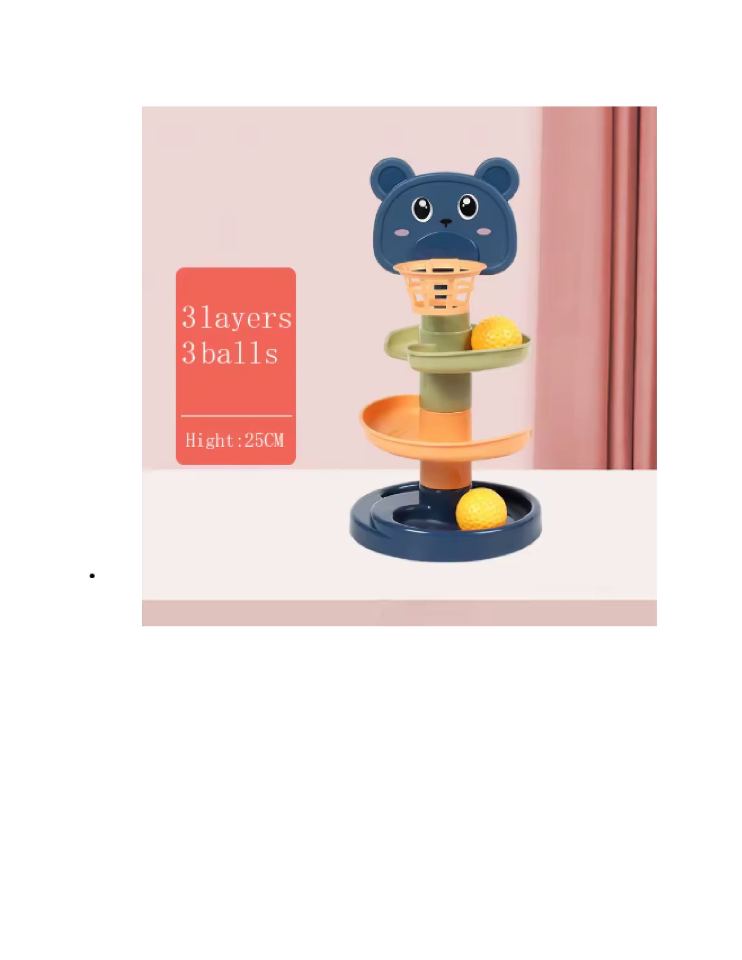 Jouet éducatif Montessori pour bébés boule rotative tour à poils jouet éducatif