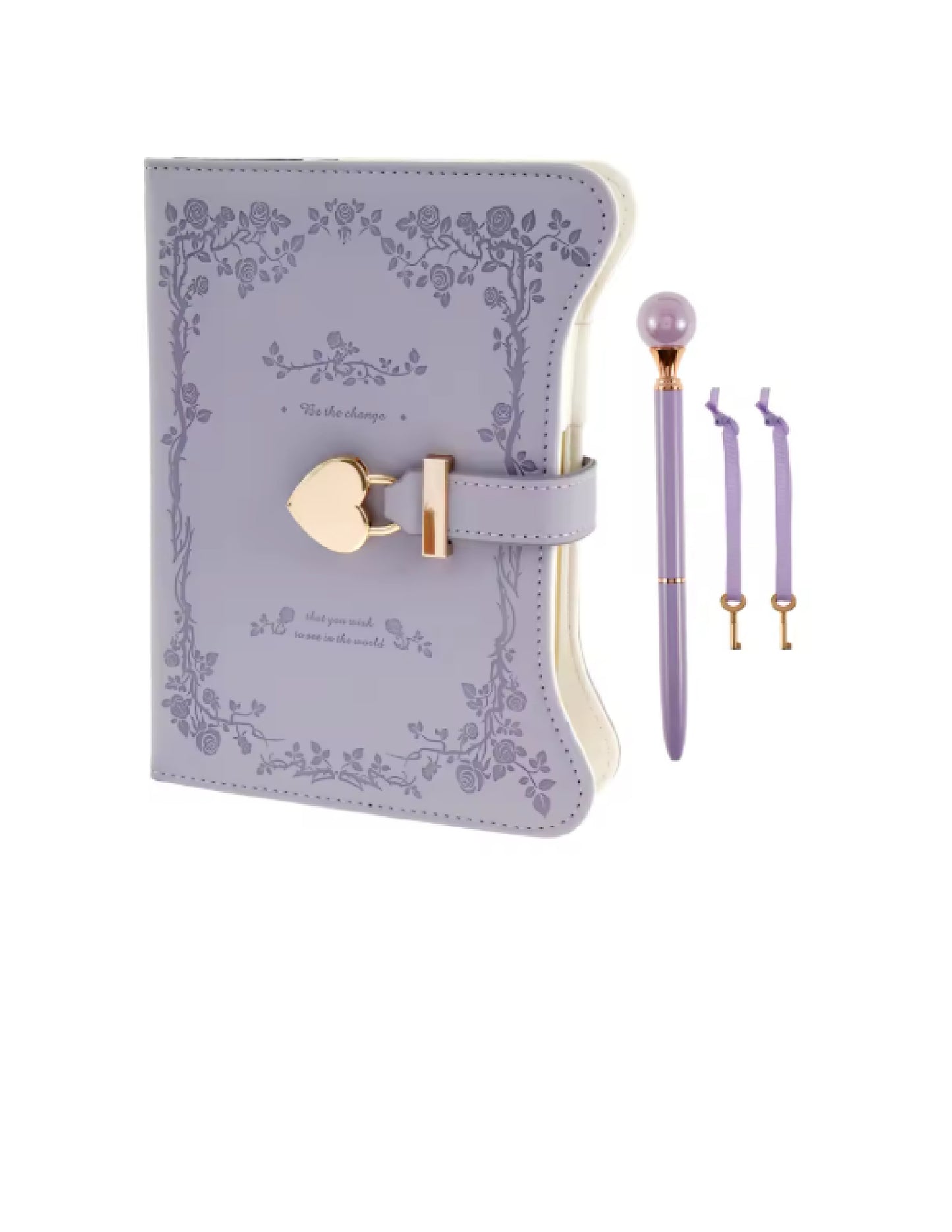 Journal avec serrure, en cuir
