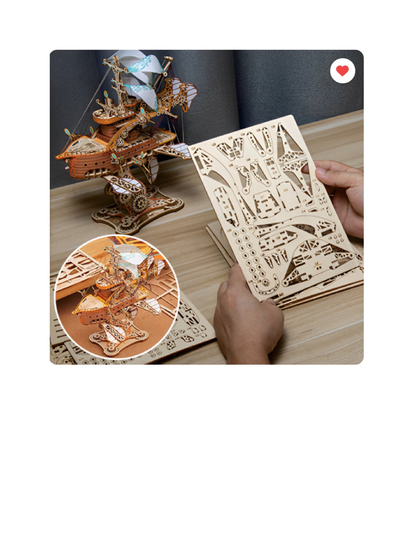 Puzzle 3D en bois, vaisseau spatial fantastique