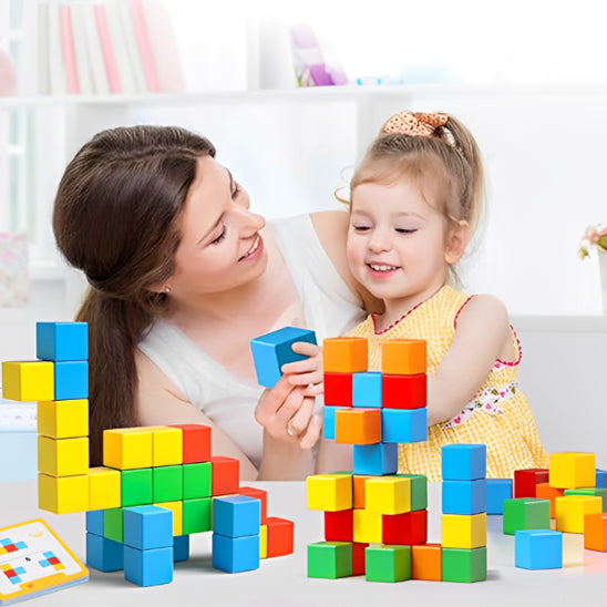Jeu de société famille blocs Montessori