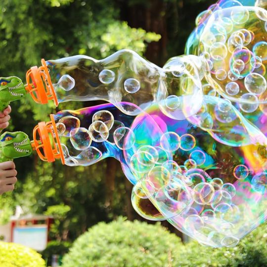 Pistolet à bulles dinosaure pour enfants
