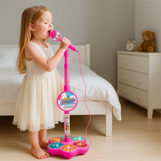 Microphone de karaoké avec support pour enfants