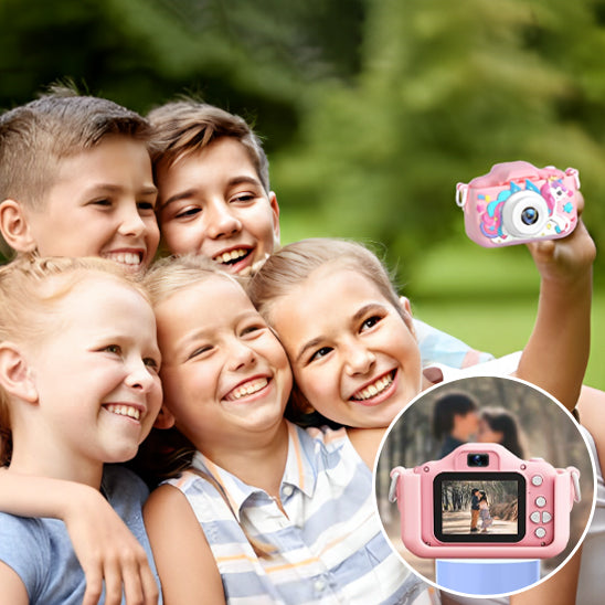 Caméra vidéo numérique pour enfants avec étuis en silicone