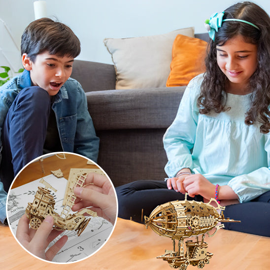 Puzzle 3D dirigeable en bois "Airship"