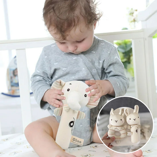 Hochet TeWindsor - Hochet en peluche en forme de petit animal pour bébé de 0 à 24 mois