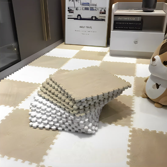 Tapis-Puzzle: Polymère de jeu en peluche douce pour enfants