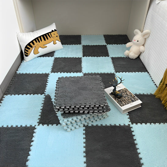 Tapis-Puzzle: Polymère de jeu en peluche douce pour enfants