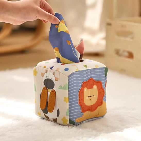 Boîte à mouchoirs Montessori bébé