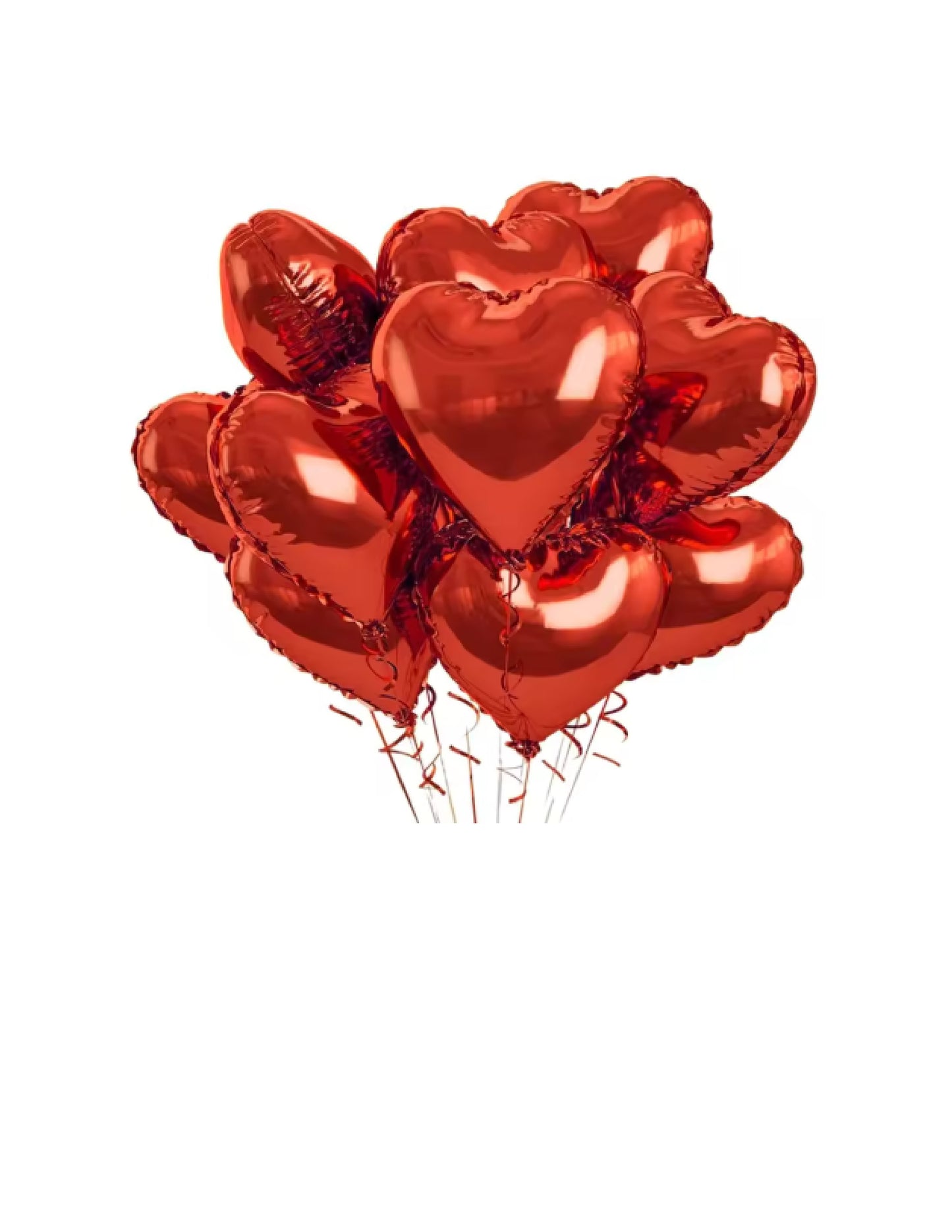 Ballons gonflables 18 po. en aluminium en forme de cœur rouge pour la Saint-Valentin