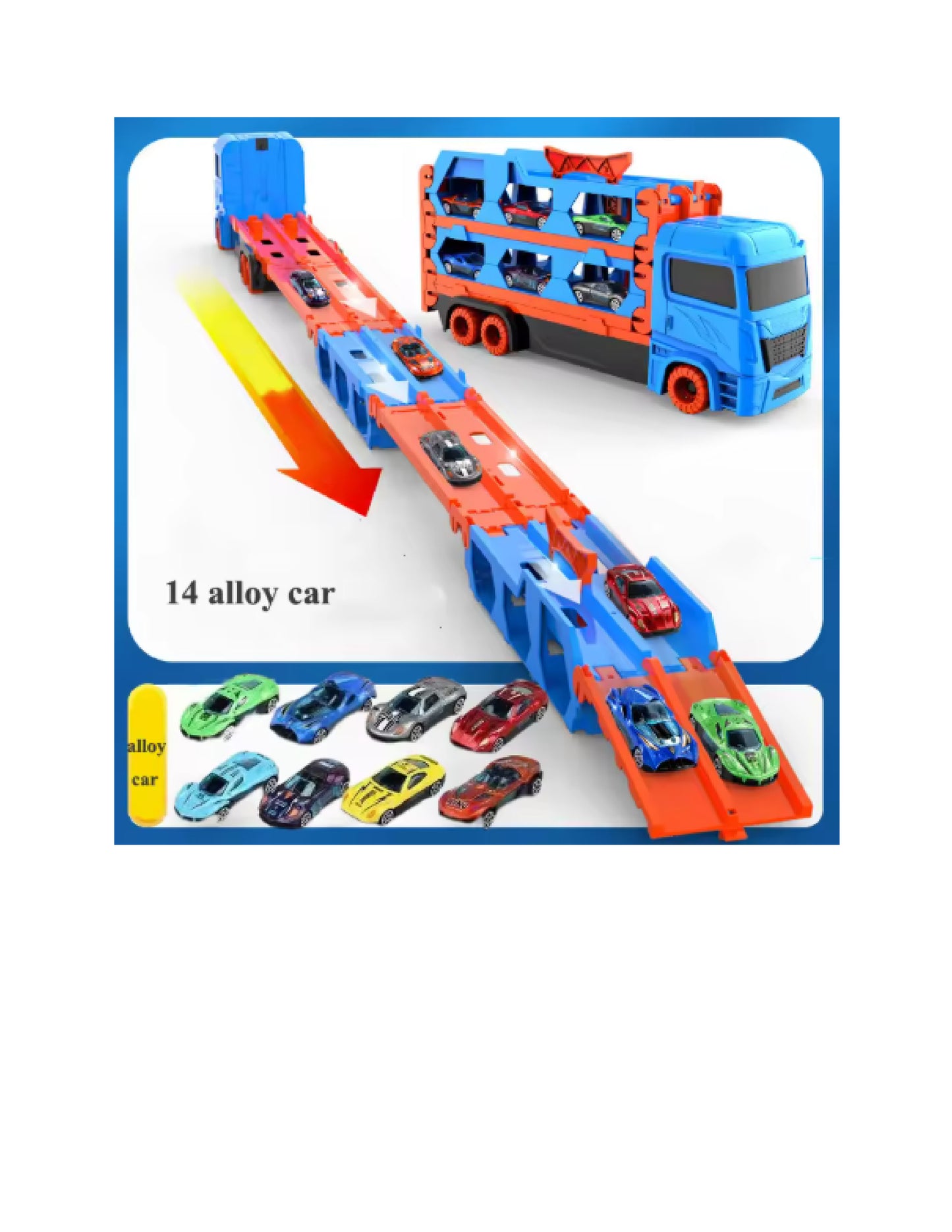 Grand camion transporteur de voiture pliant