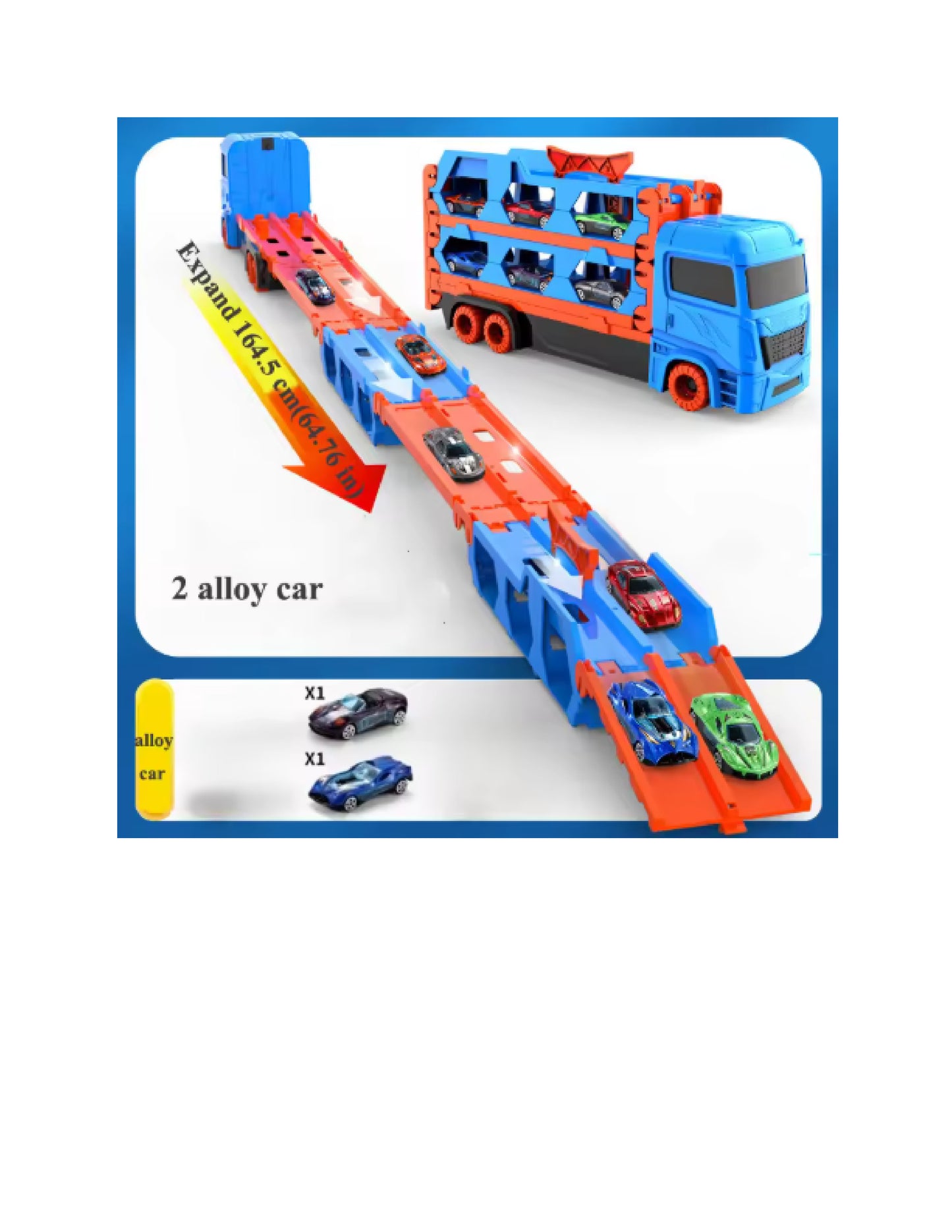 Grand camion transporteur de voiture pliant
