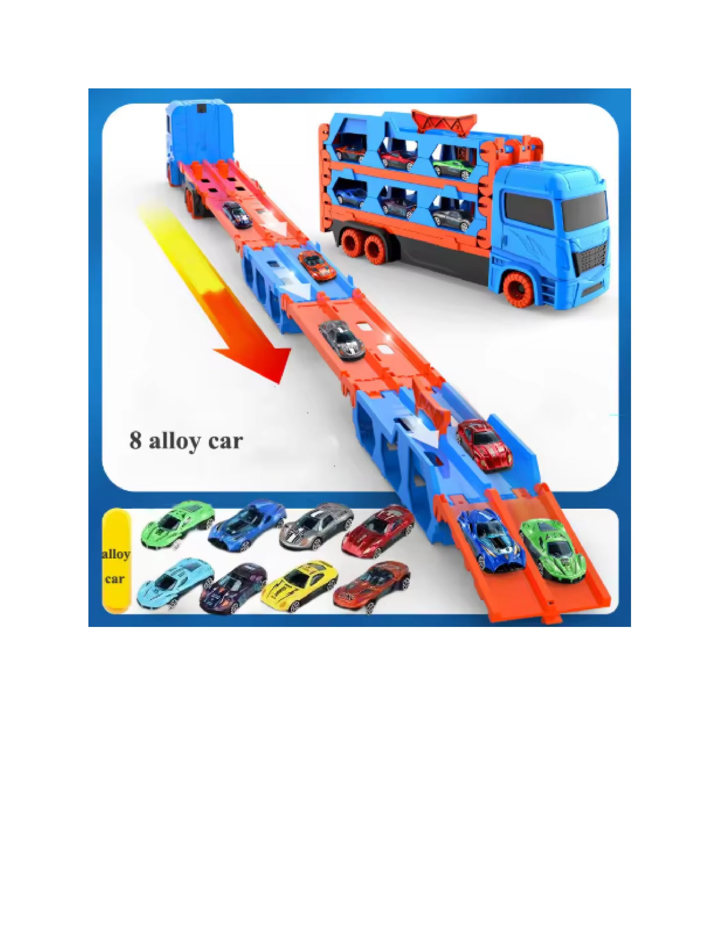 Grand camion transporteur de voiture pliant