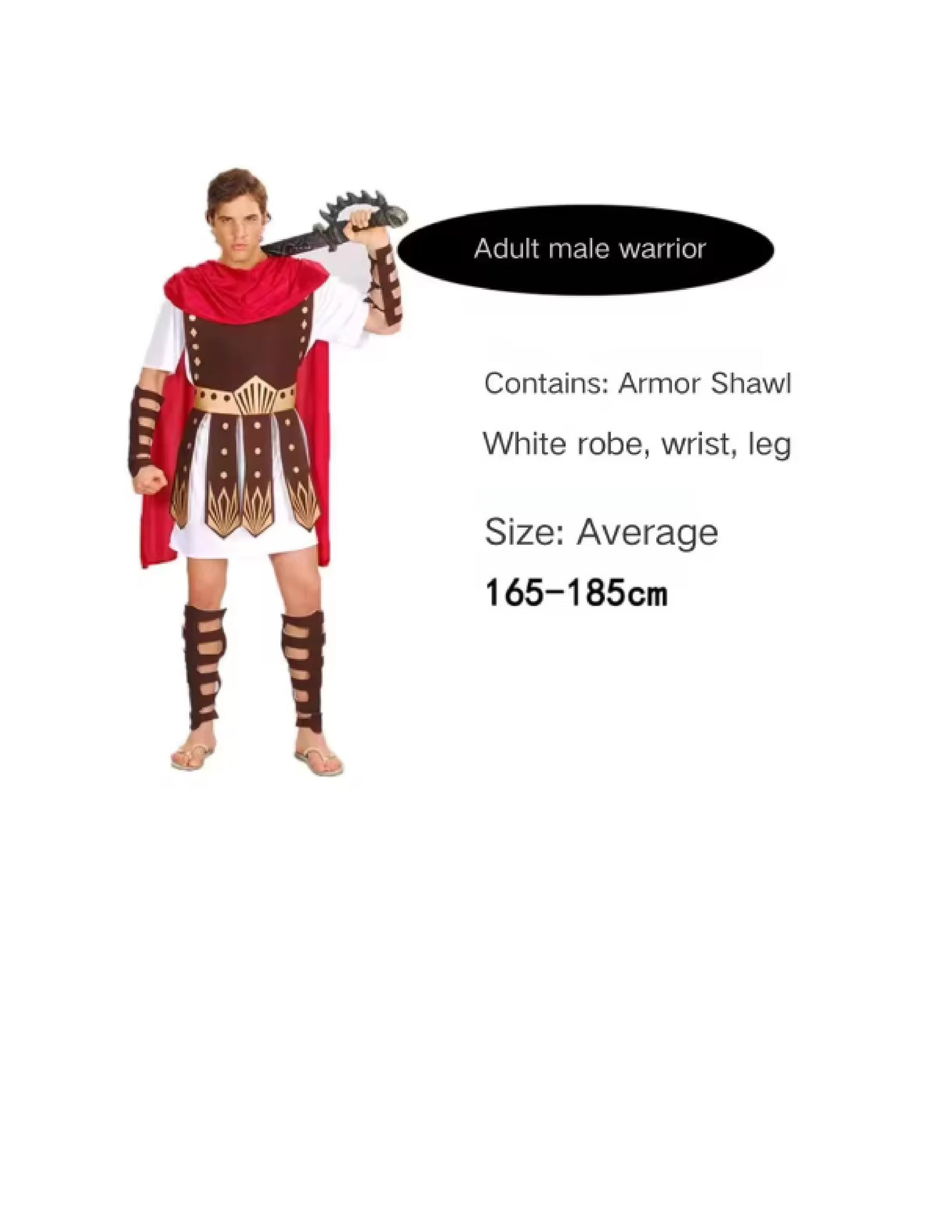 Costumes de bal pour adultes hommes et enfants guerriers romains césar