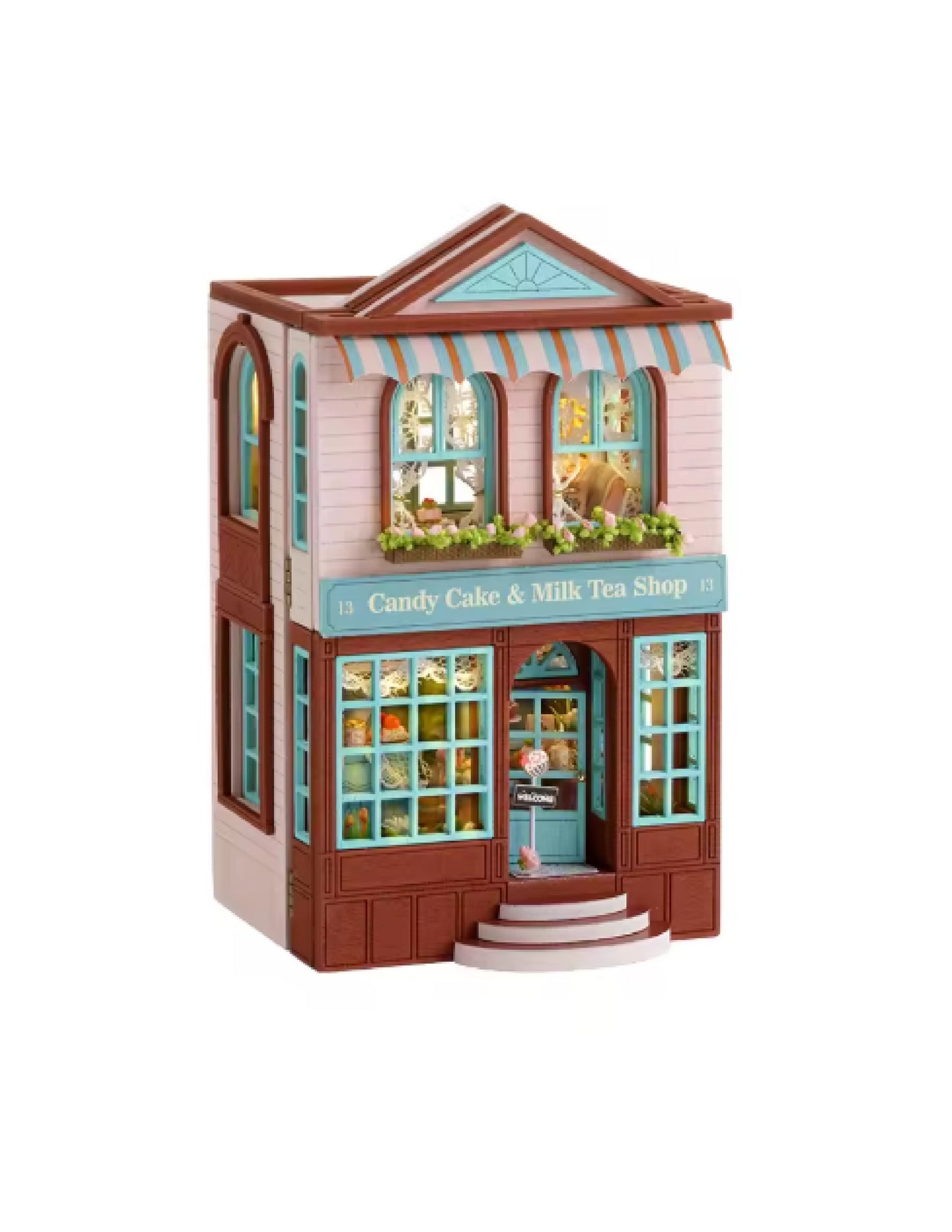 Mini maison de poupée en bois
