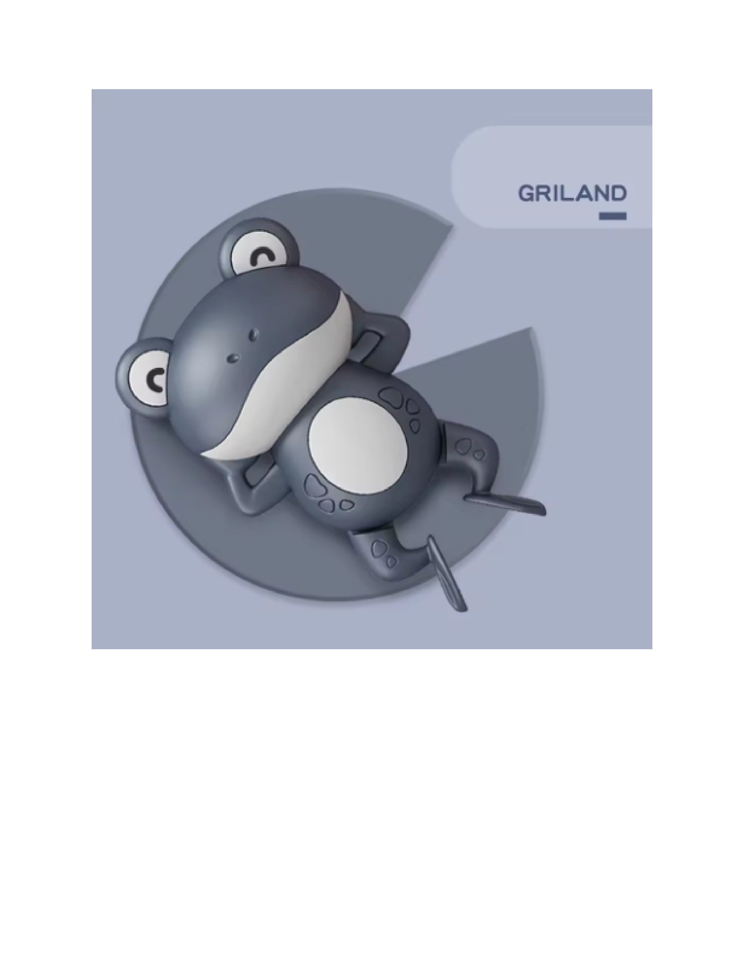 Mignonne horloge grenouille natation flottante
