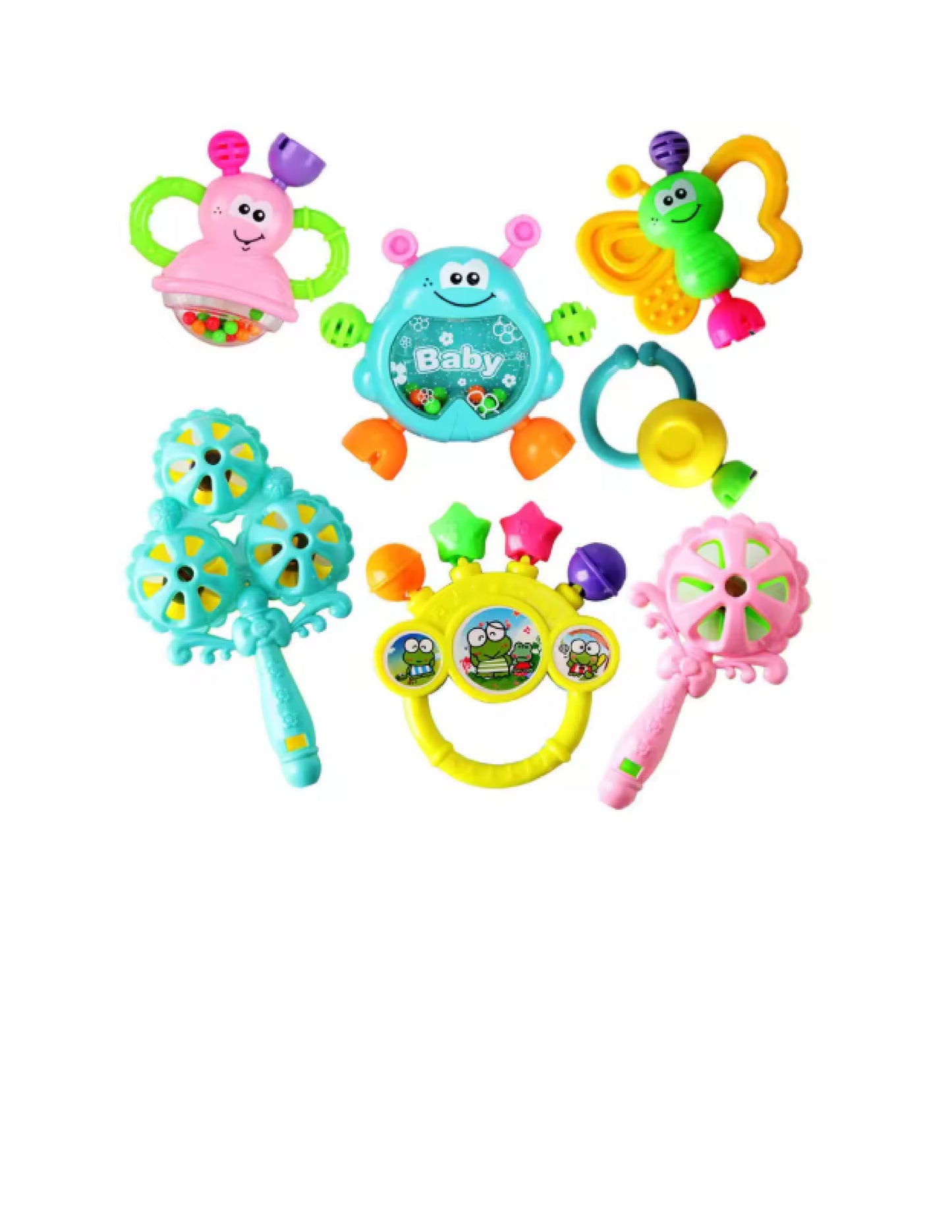 7/8 pièces bébé hochets anneaux de dentition pour nouveau-né jouets