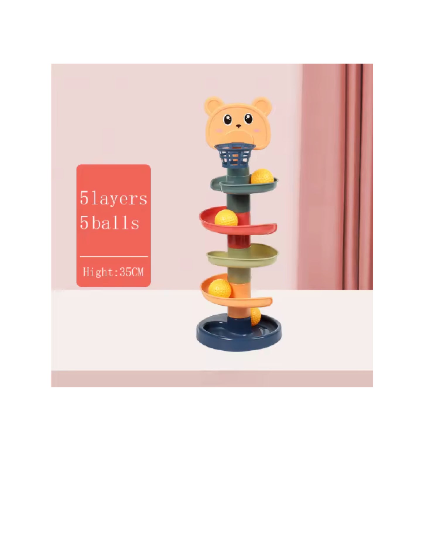 Jouet éducatif Montessori pour bébés boule rotative tour à poils jouet éducatif