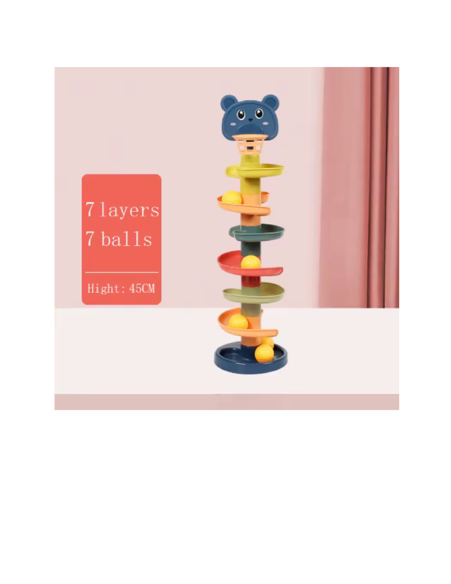 Jouet éducatif Montessori pour bébés boule rotative tour à poils jouet éducatif