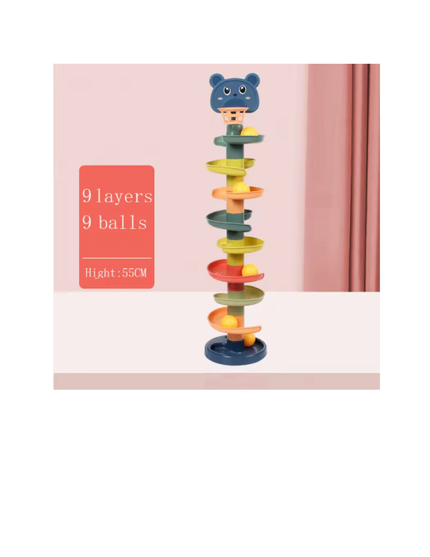 Jouet éducatif Montessori pour bébés boule rotative tour à poils jouet éducatif