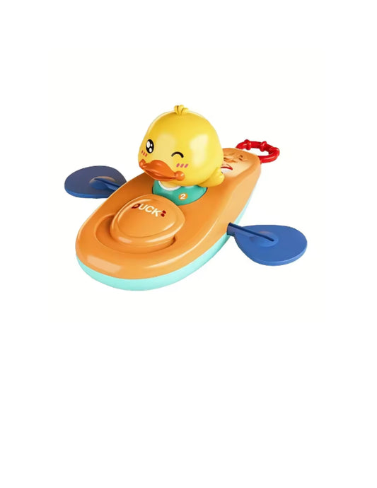 Jouet de bain canard jaune kayak