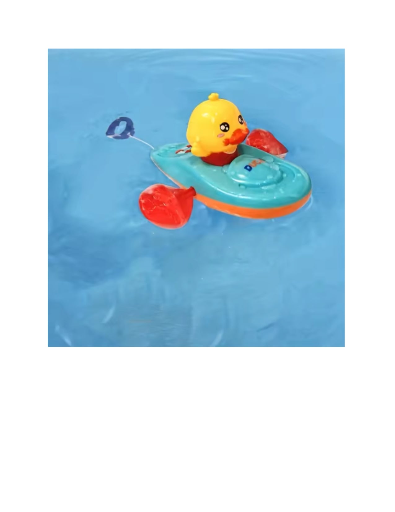 Jouet de bain canard jaune kayak