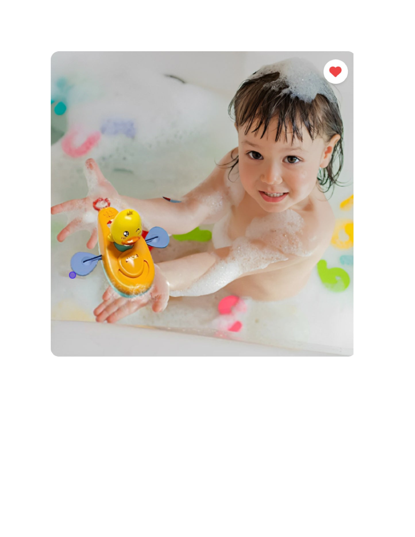Jouet de bain canard jaune kayak