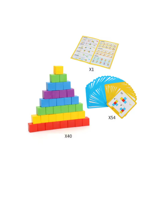 Jeu de société famille blocs Montessori