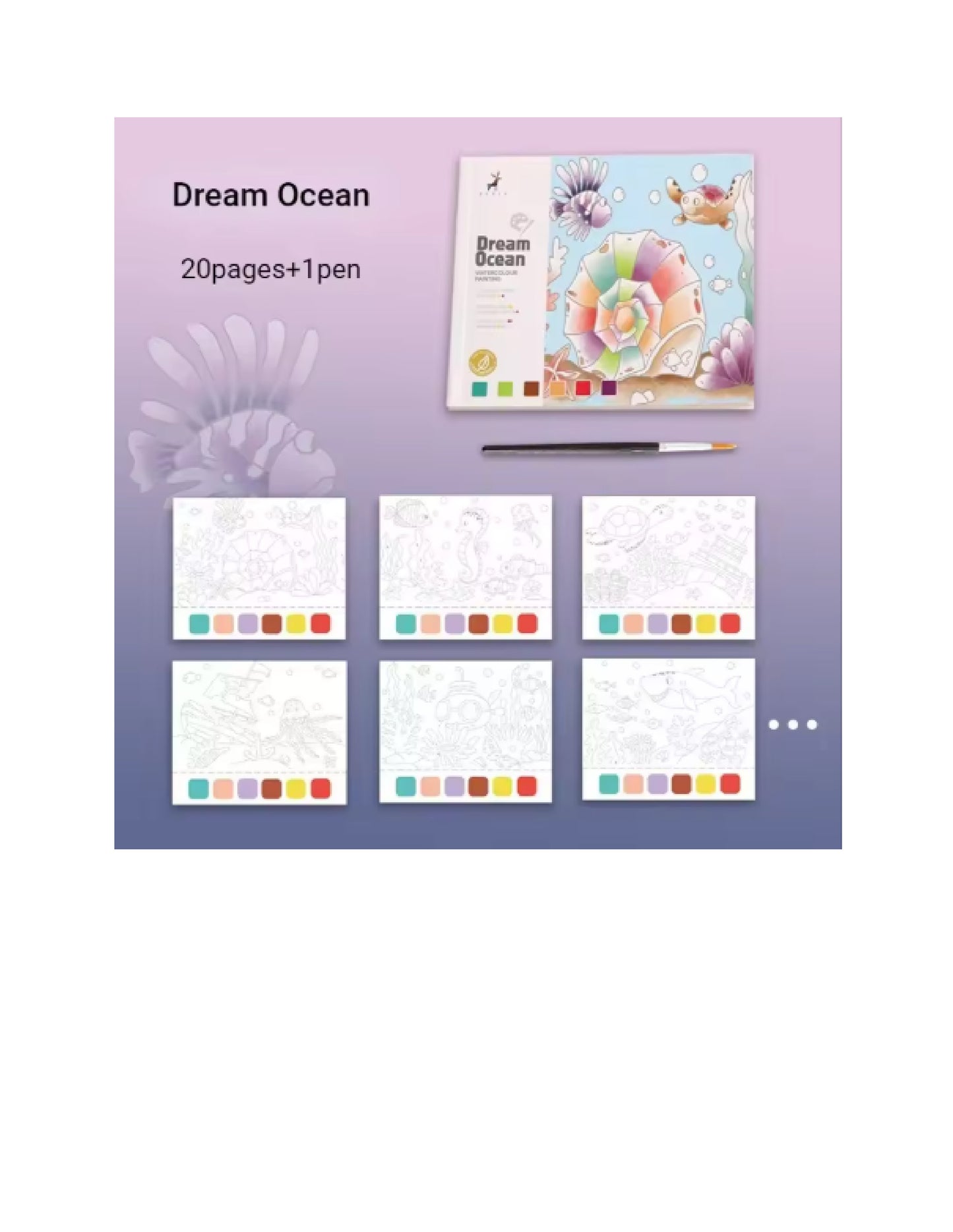 Livre de peinture à l'aquarelle créatif pour enfants