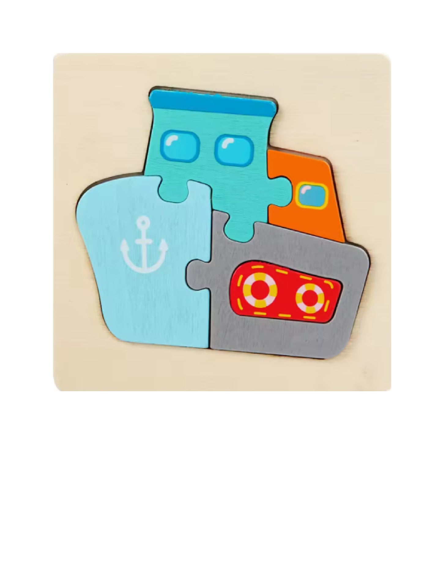 Puzzles 3D colorés pour enfants : Jeux Montessori éducatifs en bois