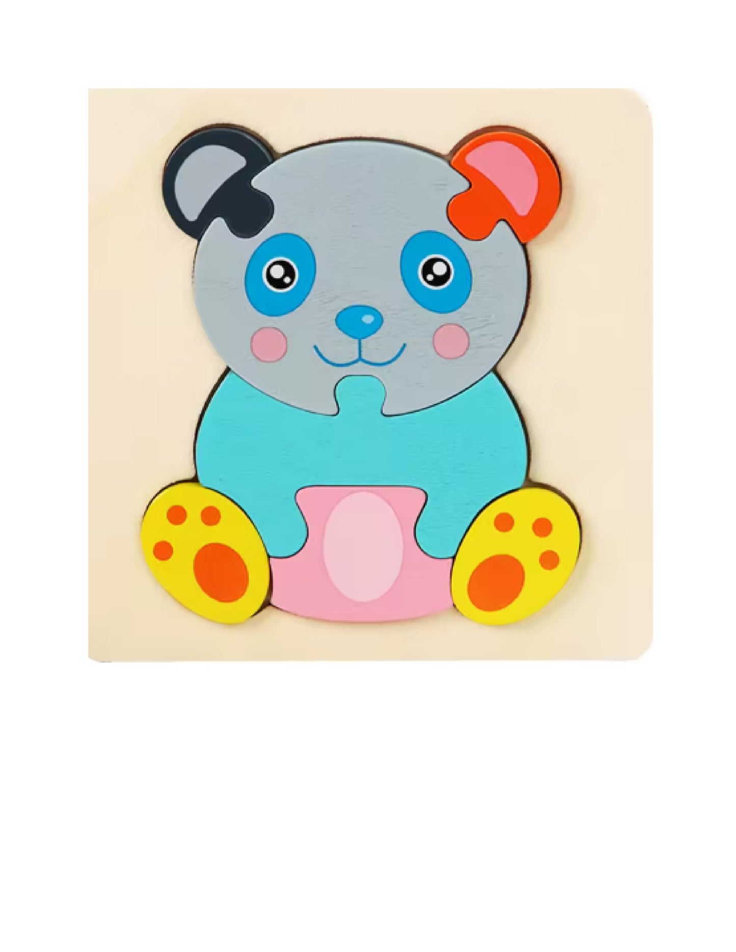 Puzzles 3D colorés pour enfants : Jeux Montessori éducatifs en bois