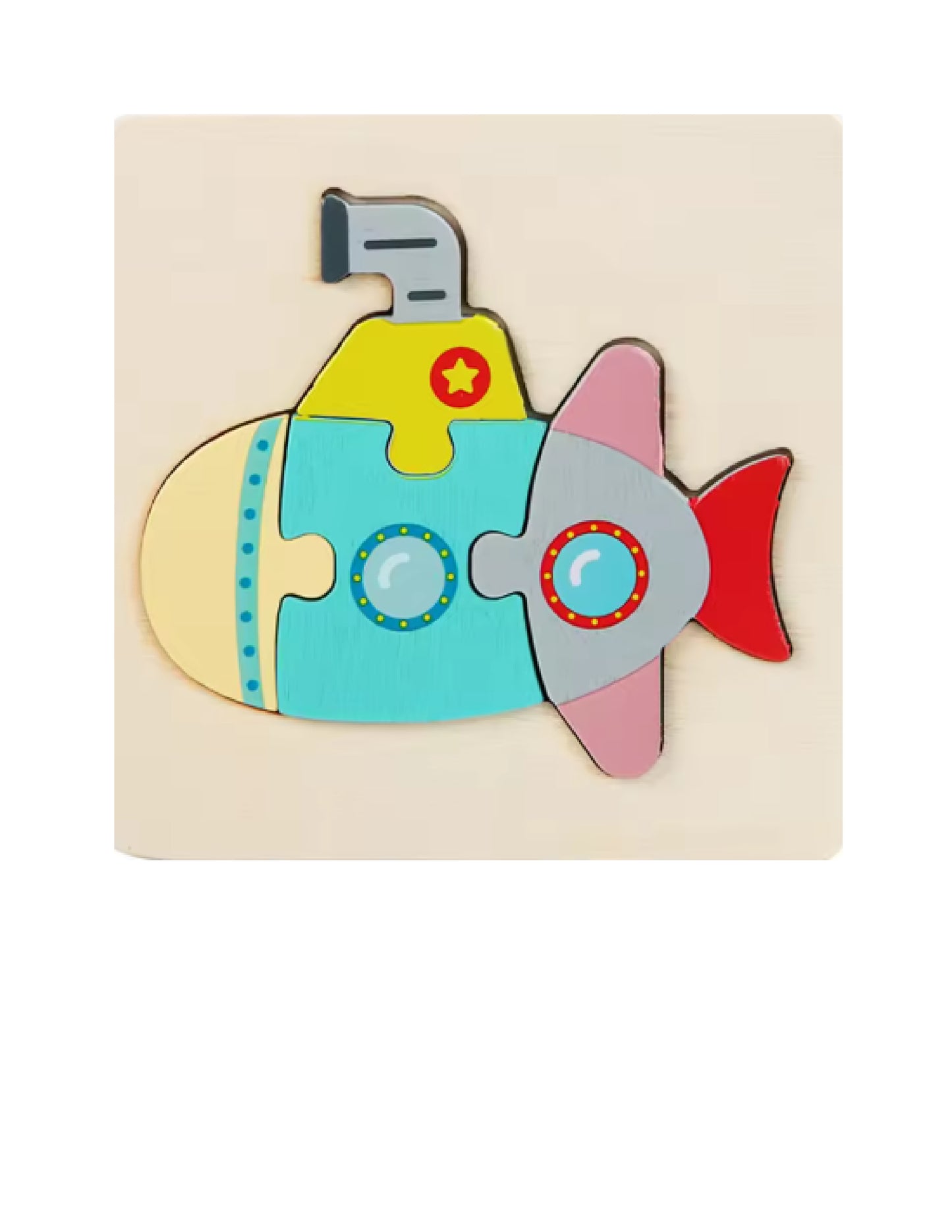Puzzles 3D colorés pour enfants : Jeux Montessori éducatifs en bois