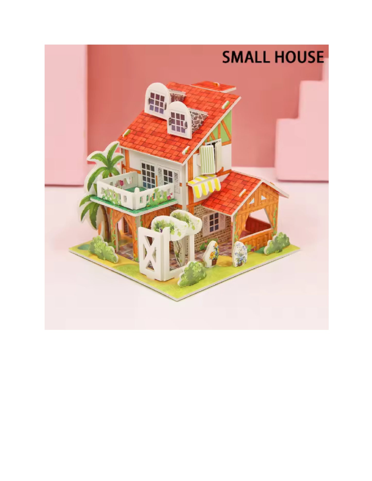 Puzzle 3D en papier, maisons miniatures Montessori