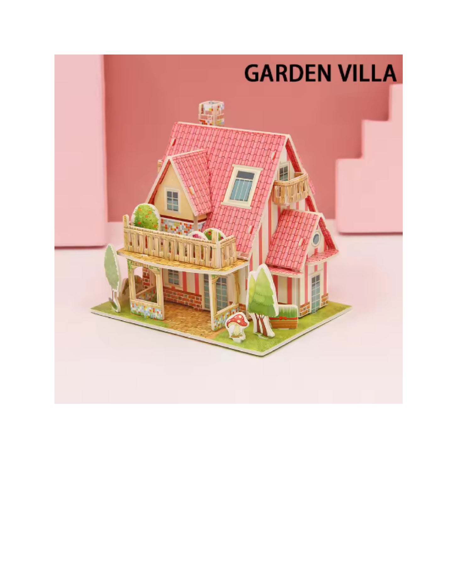 Puzzle 3D en papier, maisons miniatures Montessori