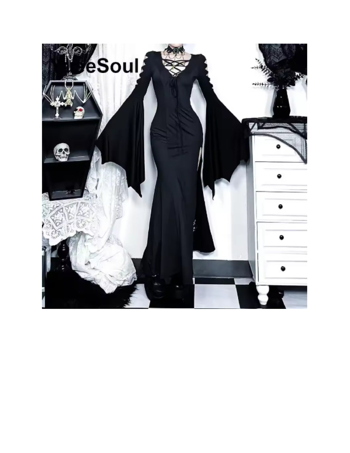 Déguisement Halloween femme: robe gothique