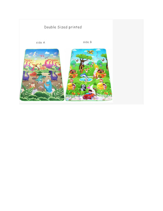 Tapis de jeu pour bébé, animaux double face