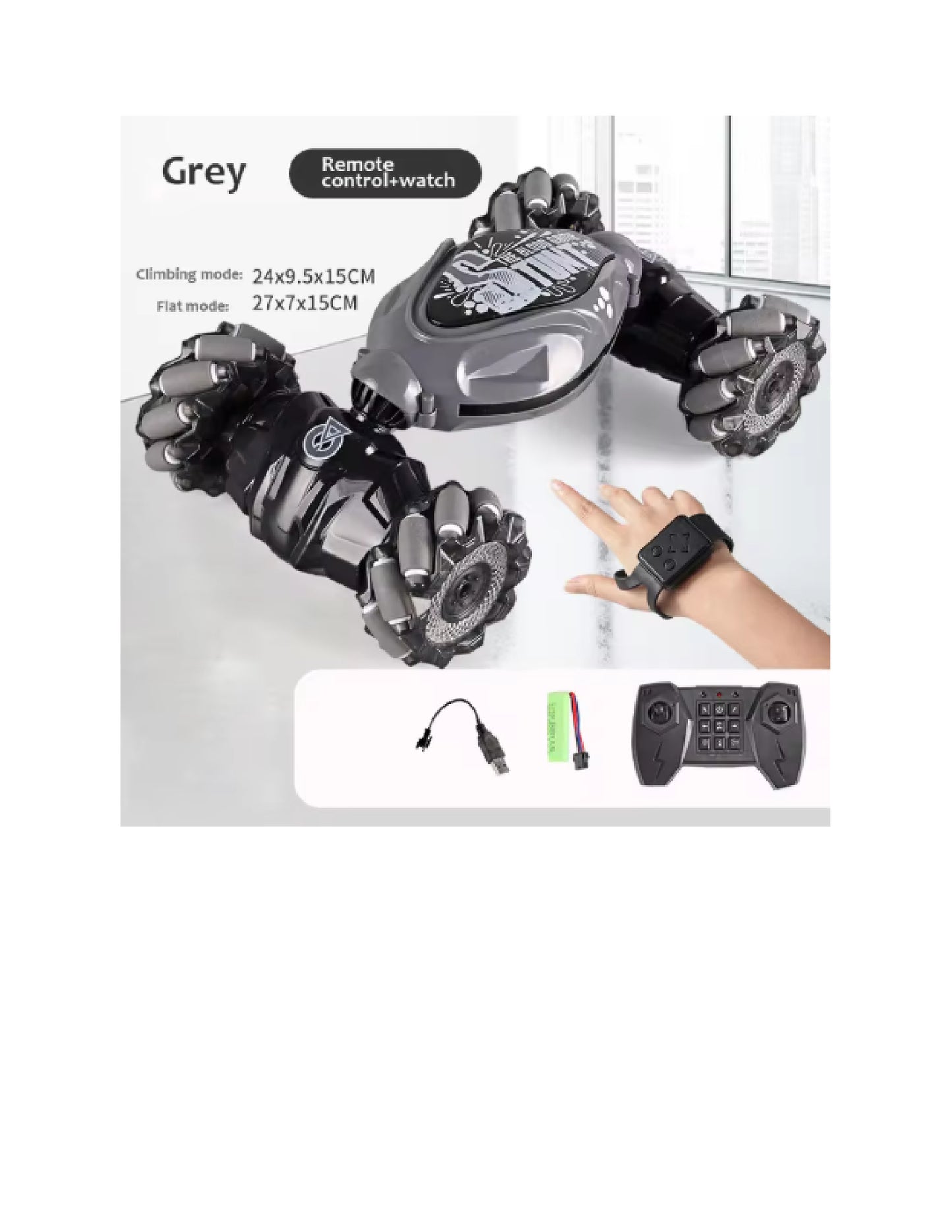 Voiture télécommandée de dérive RC 4WD avec lumières LED musicales