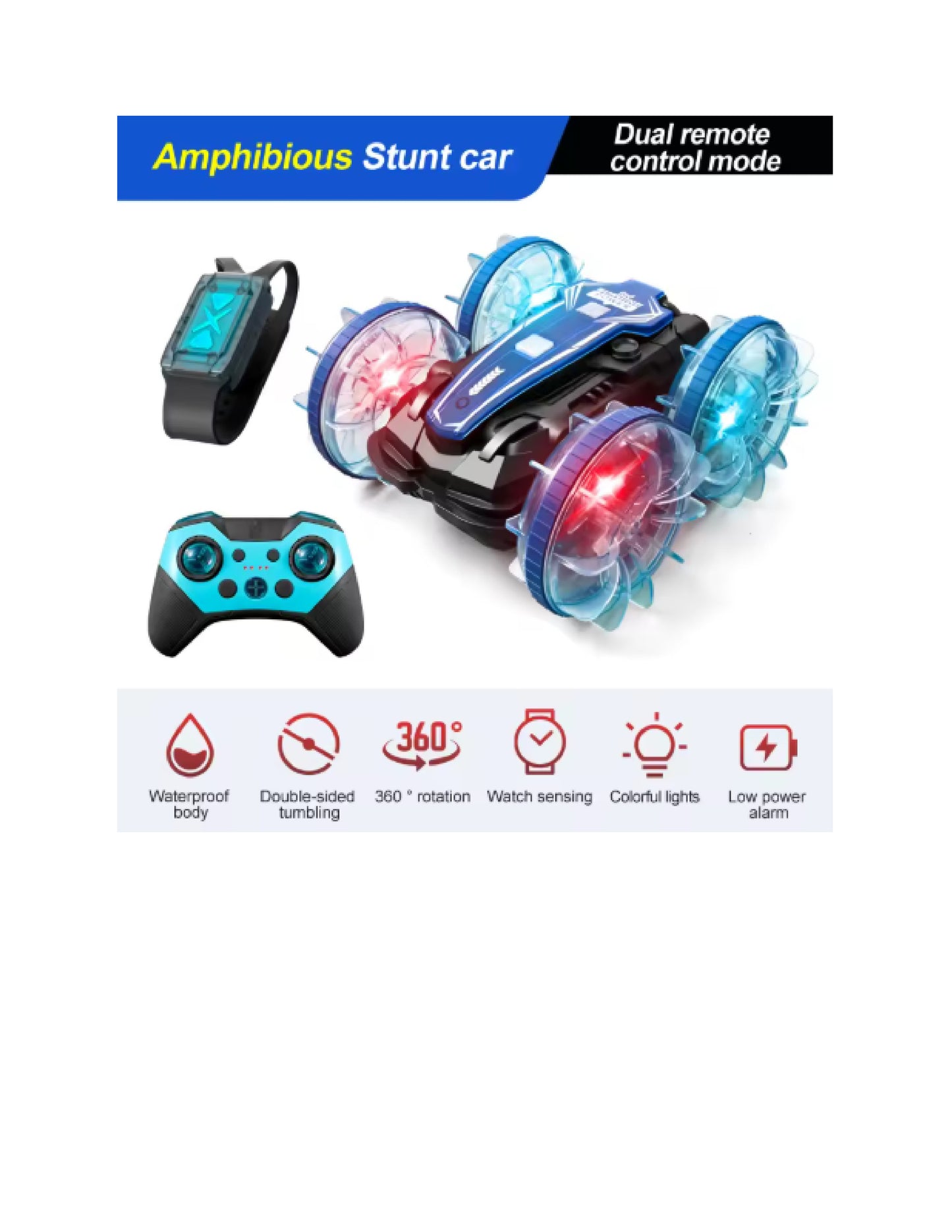 Voiture télécommandée "amphibie" pour enfant