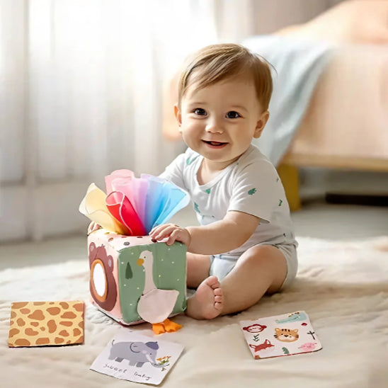 Boîte à mouchoirs Montessori bébé