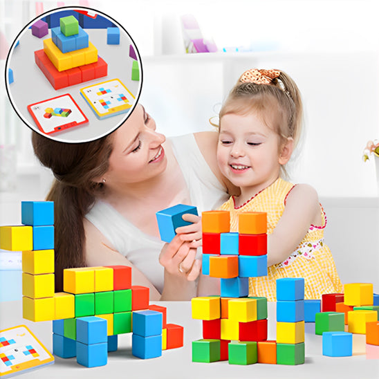 Jeu de société famille blocs Montessori