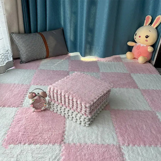 Tapis-Puzzle: Polymère de jeu en peluche douce pour enfants