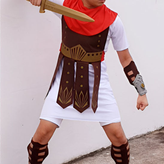 Costumes de bal pour adultes hommes et enfants guerriers romains césar