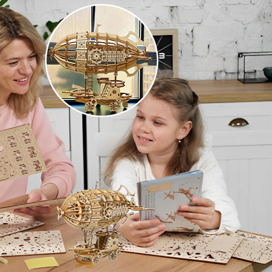 Puzzle 3D dirigeable en bois "Airship"