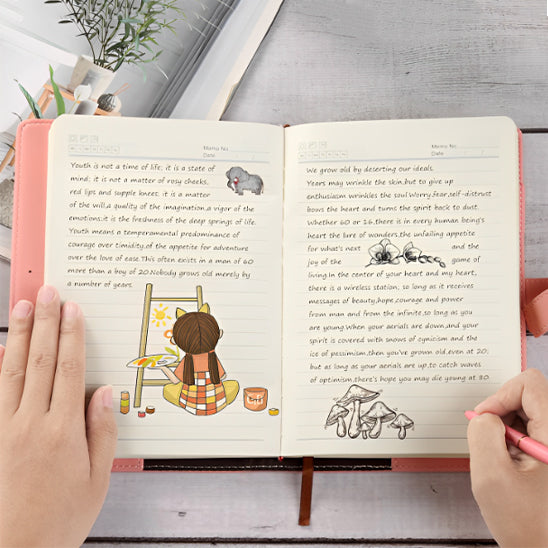 Journal avec serrure, en cuir