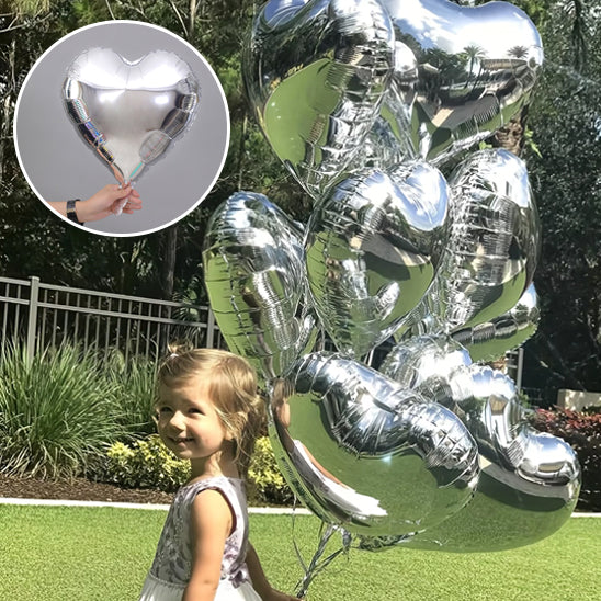 Ballons gonflables 18 po. en aluminium en forme de cœur rouge pour la Saint-Valentin