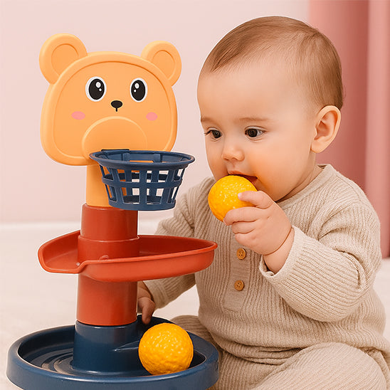 Jouet éducatif Montessori pour bébés boule rotative tour à poils jouet éducatif