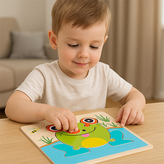 Puzzle 3D en bois pour bébé