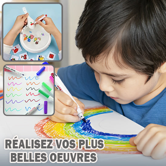 Stylo de Peinture à L'eau Magique avec Cuillère - 12 Pièces Stylo Magique